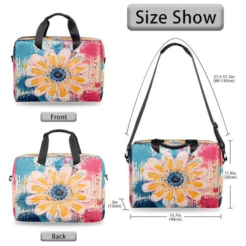 Bolso para laptop 16 pulgadas Abstract Tie Dye Flower miniatura 5