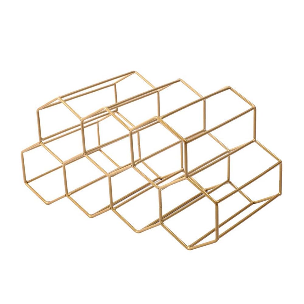 Qusedwey Gold Wine Racks Countertop Wine Rack Wine Bottle Holder Small Wine Rack Freestanding Floor