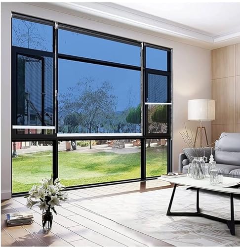Image of CREON One Way Window Film, Privacy Window, UV Blocking, Non-Adhesive Static Cling Heat Control Reflective Glass Film for Home and Office 20x96 (Inch), BLU-FLM