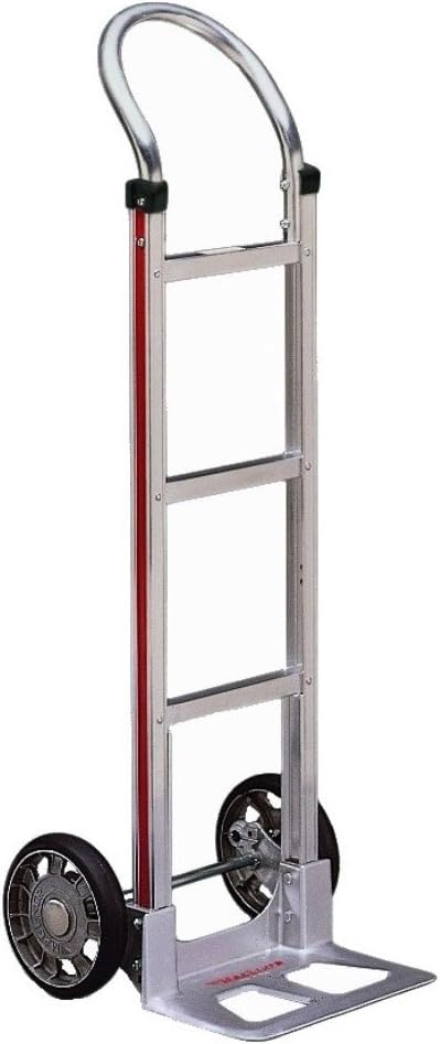Magliner HMK111AA1 Aluminum Hand Truck, Horizontal Loop Handle, 14" x 7-1/2" Aluminum Diecast Nose Plate, 500 lb Capacity