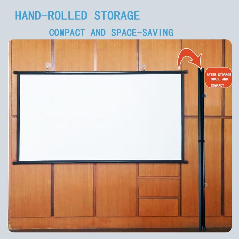 Pantalla manual para proyector portátil 72" 4:3 HD miniatura 3
