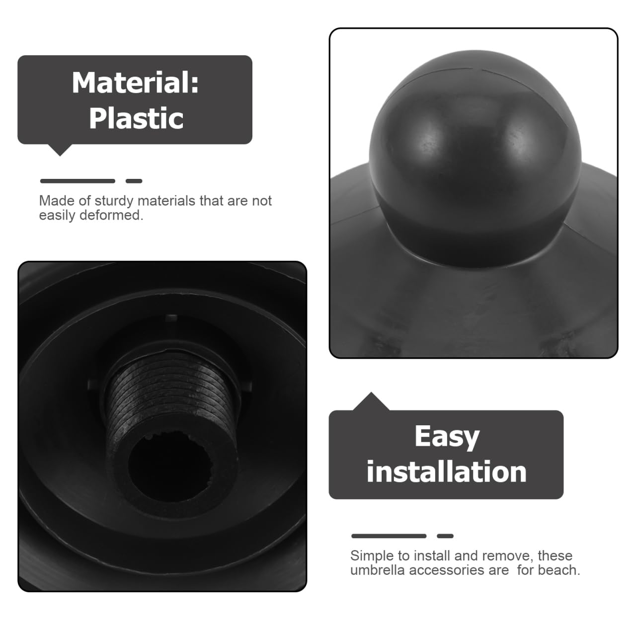 Amosfun Outdoor Patio Umbrella Replacement Caps Parasol Finial Cap for Beach Camping Durable Umbrella Accessories Easy Installation and Stylish Design - Image 4