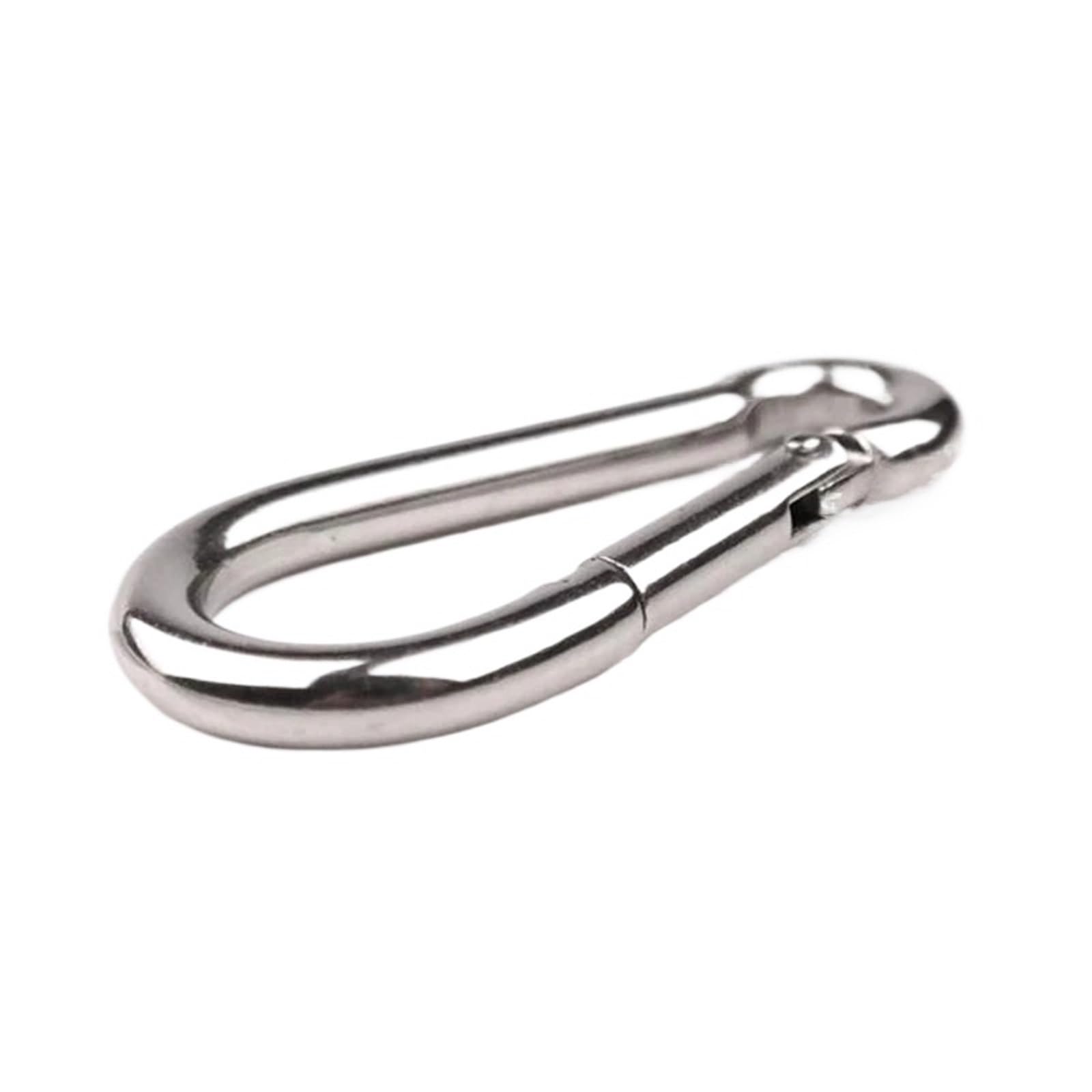 4 Pezzi in Acciaio Inossidabile 304 for Barche, 6x60 mm, con Apertura Esterna, Gancio a Scatto, moschettone, Clip a Molla, Chiusura Rapida di Sicurezza, ferramenta con Chiave di Blocco