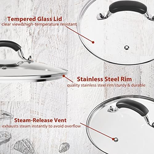 10 Inch Tempered Glass Lid Compatible with 8 Quart Instant Pot and Ninja Foodi, Universal Electric Pressure Cooker Lid with Upgraded Heat-resistant Silicone Handle - Thumbnail 5