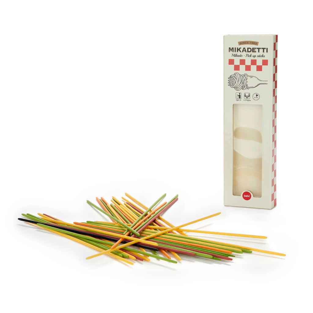 Balvi Jeu société Mikadetti Jeu d'adresse Mikado Version Spaghetti Bambou