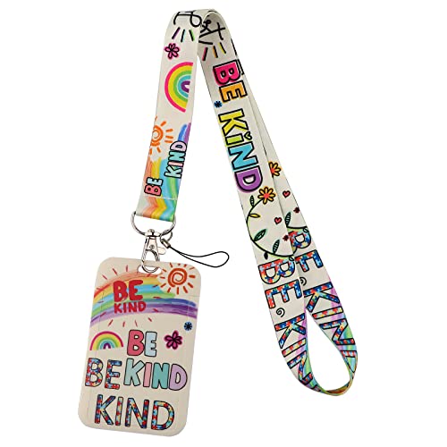 Be Kind Autism Awareness Lanyard with ID Badge Holder for Special Ed Teachers Students Cute