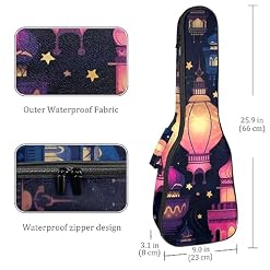 Waterproof Oxford Cloth Ukulele Bag Fairy with Bird and Flower Durable & Stylish Ukulele Case with Storage Colorful Ramadan Lanterns - Les Beatles, Paul McCartney, John Lennon, RIngo Starr, George Harrison Waterproof Oxford Cloth Ukulele Bag Fairy with Bird and Flower Durable & Stylish Ukulele Case with Storage Colorful Ramadan Lanterns – Image 4