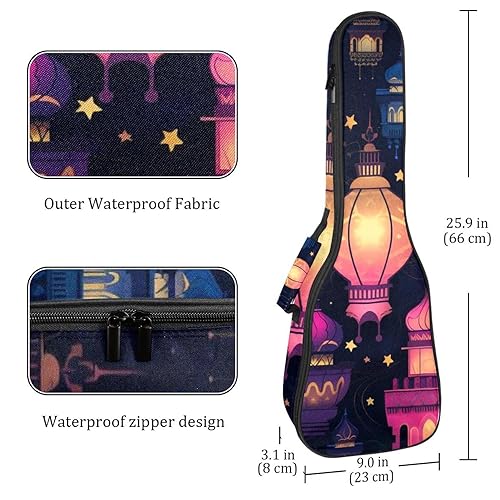 Waterproof Oxford Cloth Ukulele Bag Fairy with Bird and Flower Durable & Stylish Ukulele Case with Storage Colorful Ramadan Lanterns - Les Beatles, Paul McCartney, John Lennon, RIngo Starr, George Harrison Waterproof Oxford Cloth Ukulele Bag Fairy with Bird and Flower Durable & Stylish Ukulele Case with Storage Colorful Ramadan Lanterns – Image 5