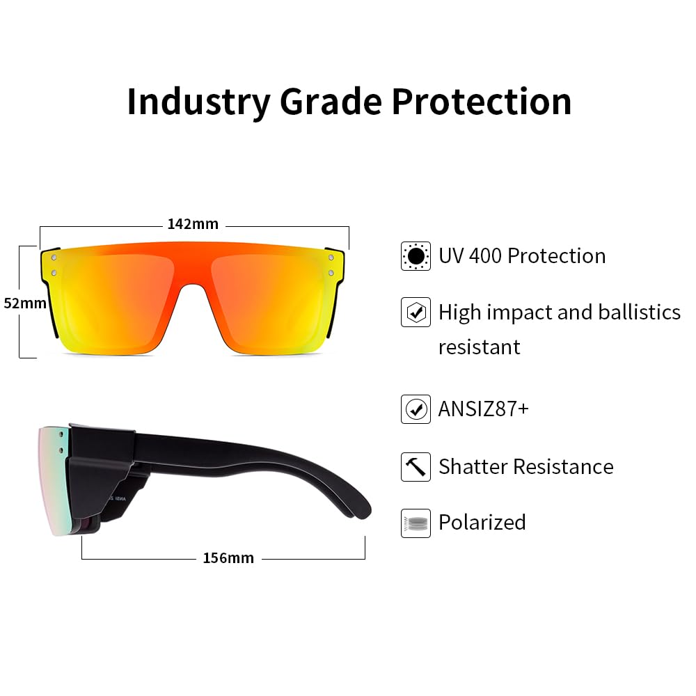 Occhiali da sole polarizzati per uomo e donna, resistenza agli urti, Z87.1safety UV400, leggeri per lavoratori