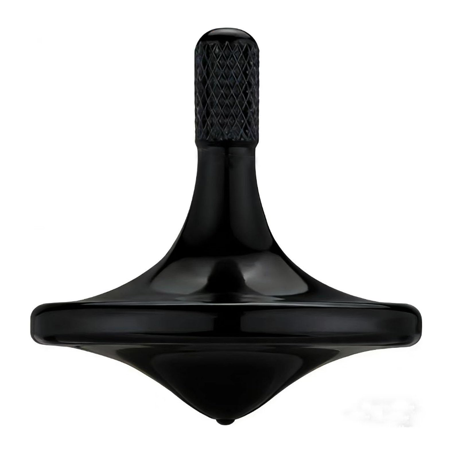 CHEETOP Precision Metal Spinning Top, Spin Smooth for A Long Time, Best Spin Time Over 8 Minutes, Perfect Balance Well Made EDC Desktop Gyro Toy for Office for Adults | Unique Gift (Black)