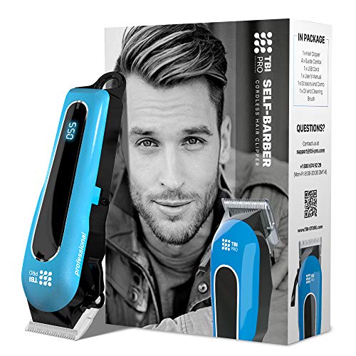 Self-Barber | Cordless Hair Clipper & Beard Trimmer | +LED Display. Rechargeable Hair Clippers for Men with Accessories. Barbers Trimmers Set/Mens Professional Cutting Machine/Home Haircut Kit