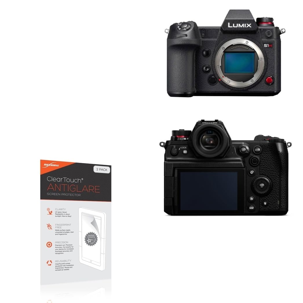 BoxWave Screen Protector Compatible with Panasonic Lumix S1H - ClearTouch Anti-Glare (2-Pack), Anti-Fingerprint Matte Film Skin