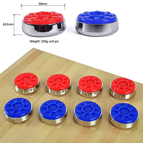 G&S Shuffleboard Pucks for Pro Shuffleboard Table, Pattern Shuffleboard Puck 2-5/16\" (58mm), Set of 8, Red and Blue - Thumbnail 6