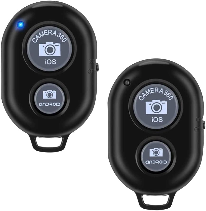 ET- 2 Pack Bluetooth Camera Remote Control Shutter Wireless Technology Compatible with i.Phone/Android Phones Suitable for Gift Giving and Photo Taking,