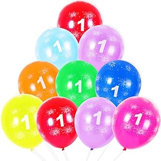 Digit Balloons, Number 6 Age Balloons for 6 Year Old Birthday, 6th Birthday Balloons 10PCS, 12" Latex Assorted Multicolour Numbers Birthday Balloons, 6th Anniversaries Party Decorations Supplies