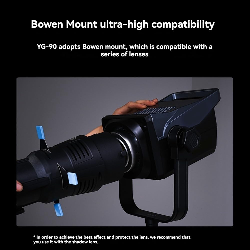 Focalize - Condensador cónico para fotografía Bowens Mount con formas geométricas integradas de hojas y filtro gobo de 19°