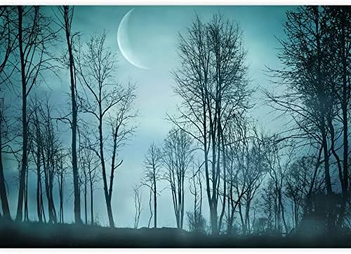 wall26 - Night Forest in Vintage Background - Removable Wall Mural | Self-Adhesive Large Wallpaper - 100x144 inches