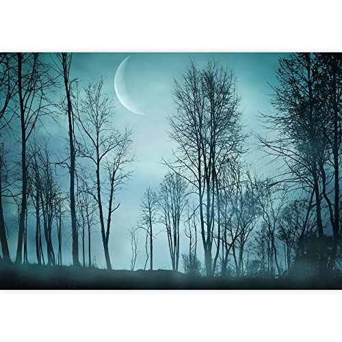 Wall26 - Night Forest In Vintage Background - Removable Wall Mural | Self-Adhesive Large Wallpaper - 100X144 Inches #TOP2