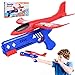 FORMIZON Aereo Giocattolo per Bambini, Aeroplano Giocattolo Catapult Toy, Giocattolo di Aerei di Aliante in Schiuma, Pistola Giocattolo with Aereo, Bambini Sport All'Aperto Giocattoli Regalo (Rosso)