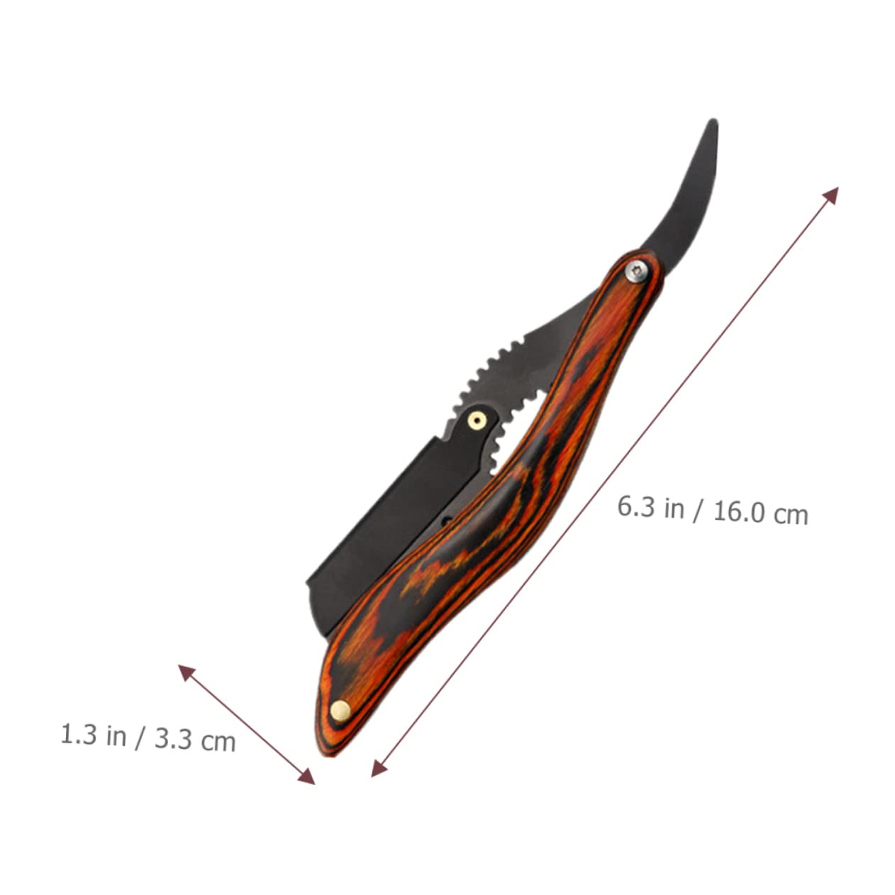 HAKIDZEL Professional Stainless Steel Barber Razor Manual Shaving Razor for Smooth Beard Hair Sideburns Portable Design for Home Travel Use Replacement Blade Holder Included