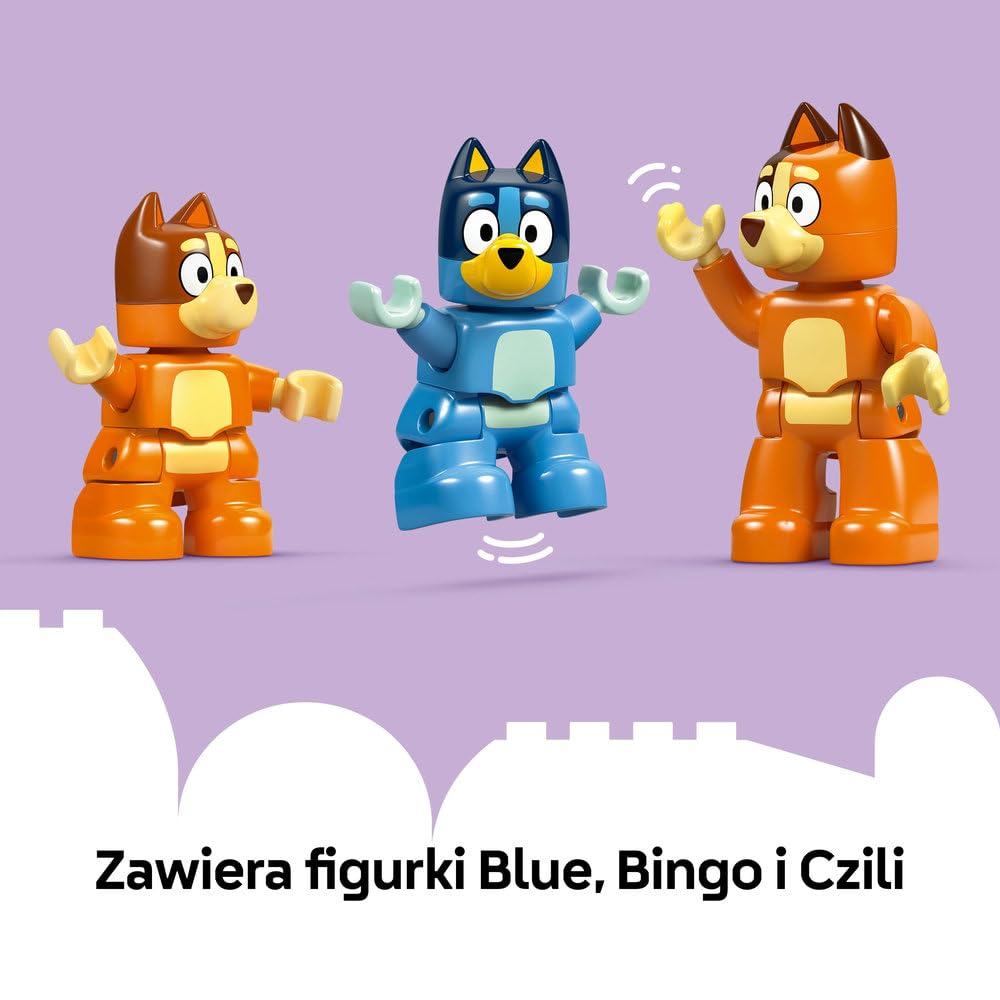LEGO DUPLO Blue Dom rodzinny Blue z grą pamięciową 10459 | gra pamięciowa, klocki dla 3-latka, prezent dla dziewczynki i chłopca 3+, dom Blue, 83 elementy