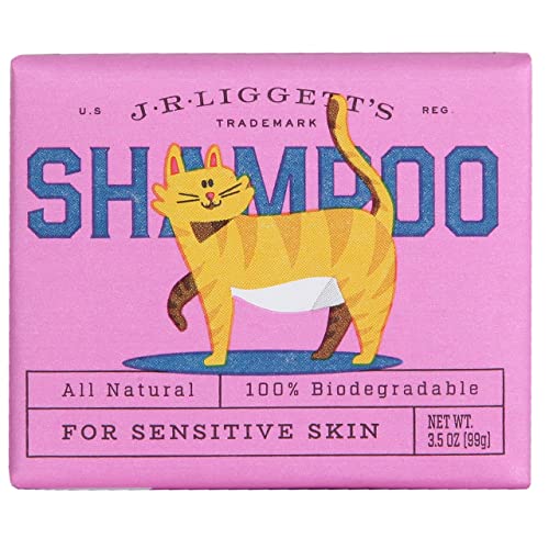 Image of J.R.LIGGETT'S Cat Shampoo Bar, Natural Cleansing Bar for Cats with Sensitive Skin, Hypoallergenic Feline Formula Gently Deep Cleans with No Essential Oils, Detergent-Free, 3.5 oz