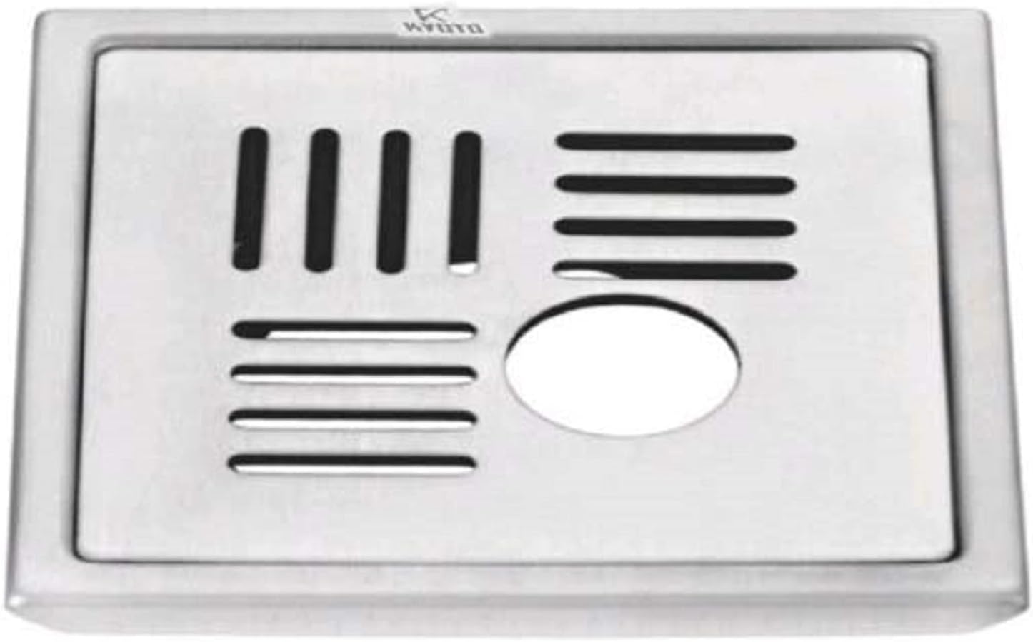 KYOTO (Flora) Square Lock Grating Stainless Steel SUS 304 Floor Drain (5 INCH) Hole with Chrome Finish Water Drain Cover/Jali/Floor Trap/Floor Grating for Bathroom & Kitchen