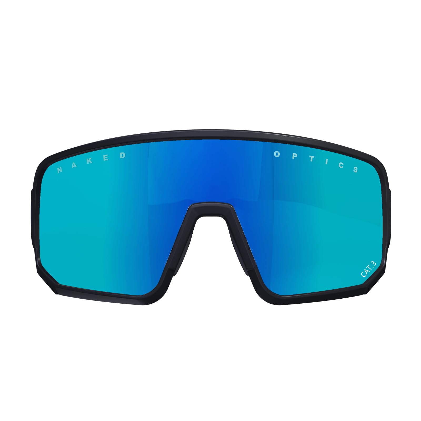 NAKED Optics Sportbrille für Damen & Herren VOLT – Unisex Fahrradbrille für Herren & Damen mit robustem TR-90 Rahmen – Rutschfeste Schnelle Brille mit UV 400 Schutz und austauschbaren Gläsern