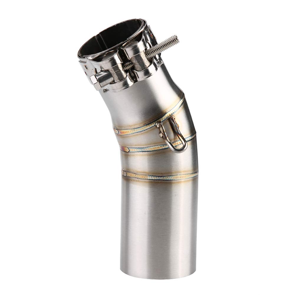 Tubo Centrale di Scarico per Moto, Accessorio per Moto Tubo di Collegamento Centrale di Scarico in Acciaio Inossidabile per NINJIA 400 18-19