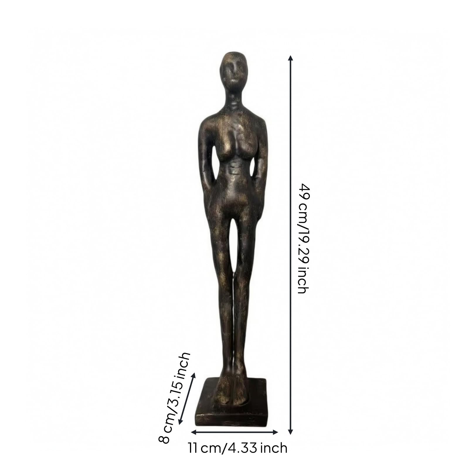 Figura Humana coración, Plateado, Dos, 12 × 8 × 36 Cm