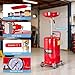 TUFFIOM 20 Gallon Waste Oil Drain Tank with Wheels & Handle, Adjustable Funnel Height Air-Operated Oil Drainer, Large Capacity Leak-Proof Oil Drain Container for Auto Fluids, Garage, Red