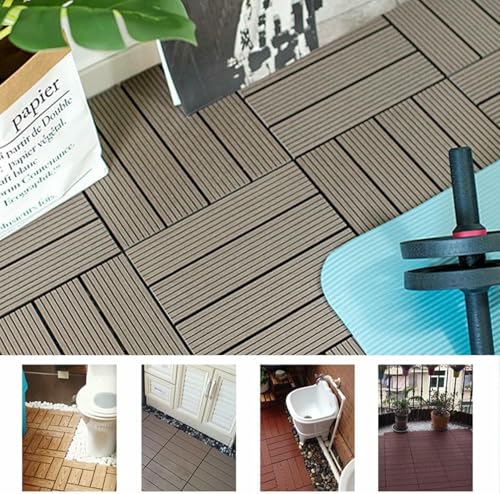 Azulejos de suelo exterior en madera plástica para terrazas y balcones 8