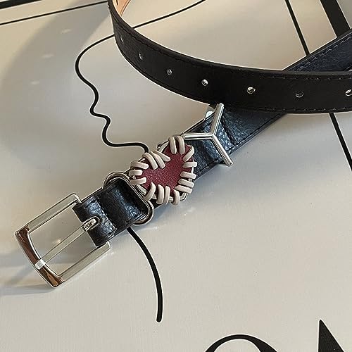 Adult Waist Belt with Knot Heart Letter Light Luxurious Personality Waist Belts for Women Trousers Coat Dress3