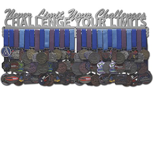 Allied Medal Hangers Challenge Your Limits (30" Wide with 3 Hang Bars) - Medal Hanger Holder Display Rack - Multiple Variations Offered!