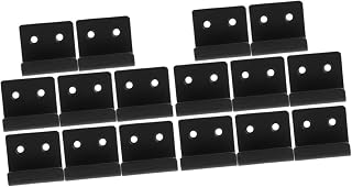 DOITOOL 20 Pcs Tile Hanger Headboard Brackets Heavy Duty Coat Hangers Wooden Door Hangers U Bracket Wall Display Hanger Mirror Clips for Frameless Mirror Holder Clips Wall Brackets Black