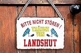 schilderkreis24 – Blechschild Lustiger Spruch “Bitte Nicht stören! Träume. LANDSHUT“ Deko Garage Artikel Sport Verein Geschenkidee Club Weihnachten Eishockey Fan Liebhaber Begeisterte 18x12