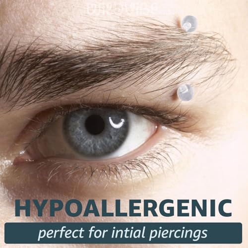 16g Clear Piercing Retainers For Surgery - Bioflex Plastic Clear Eyebrow Piercing Curved - Invisible Cartilage Earrings For Rook Helix Daith Tragus Conch Vertical Labret Snake Bite 8,10,12mm (16pcs Set)2