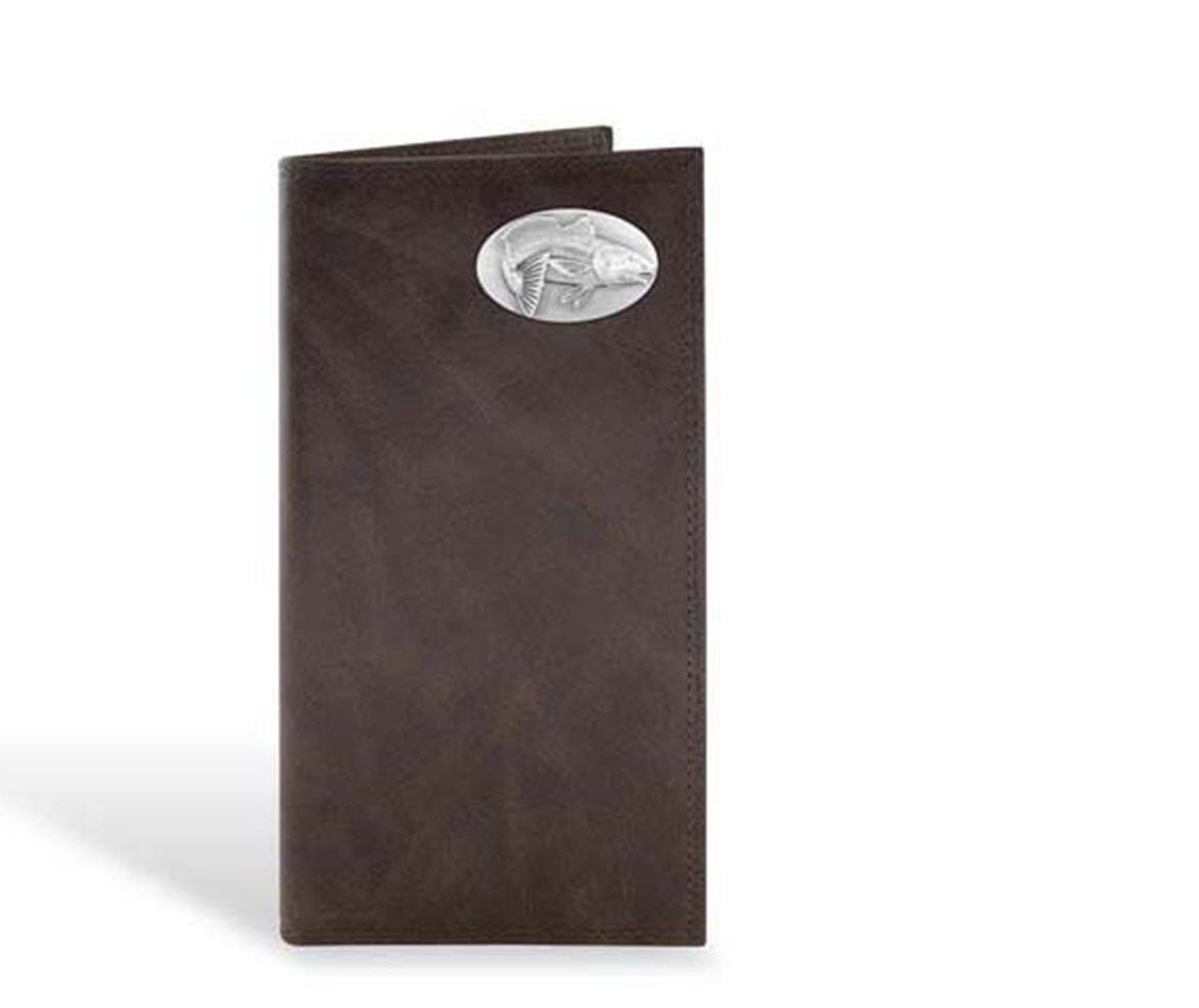 Red Fish - Leather Wrinkle Brown Long Roper Wallet