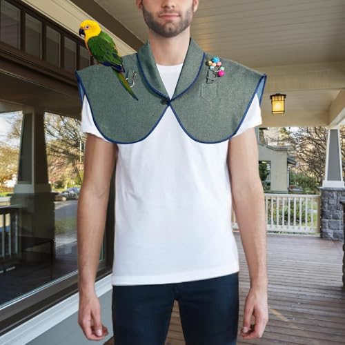 Dualoai Parrot Anti Scratch Bird Poop ombro Protetor, fralda de pássaro, xale de cocô para periquito
