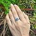 FUN JEWELS Minimalist Mood Ring in Silver Size Adjustable with Color Changing Facet Oval Crystal Stone For Women