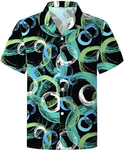 Image of Cromoncent Matching Hawaiian Outfits for Family, Dad and Son Matching Luau Beach Tropical Shirts Mommy Daughter Tropical Sets