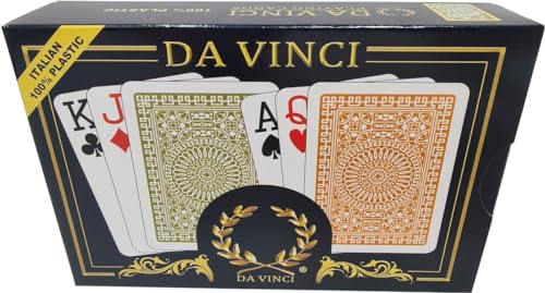 Cartas DA VINCI Palermo, 2 mazos plásticos para póker
