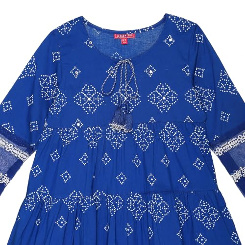 Image of BIBA Cotton Printed Regular Semi-Formal Kurta With Palazzo And Dupatta