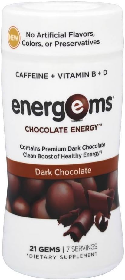 Energy Boost Gems, Dark Chocolate, 4 Ounce