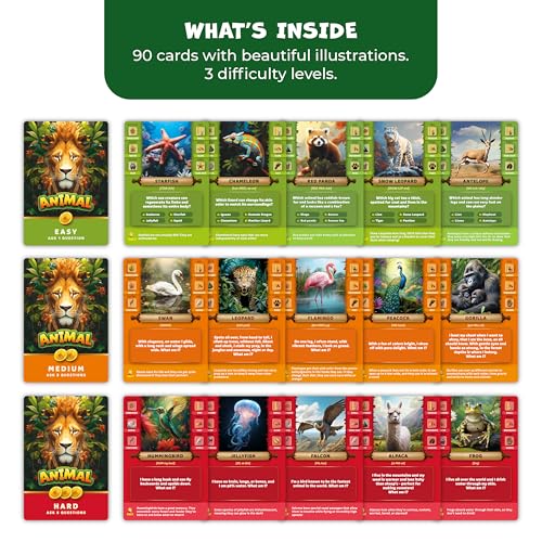 Image of Guess the Animal Game for Kids & Family, Fun Guess in 5 Clues Learning Toy