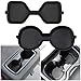 Auovo 3D Cup Holder Inserts for Toyota RAV4 Accessories 2025 2024 2023 2022 2021 2020 2019 Silicone Center Console Cup Holder Coaster Liner Mat Pad Interior Trims (Black, 2pcs kit)