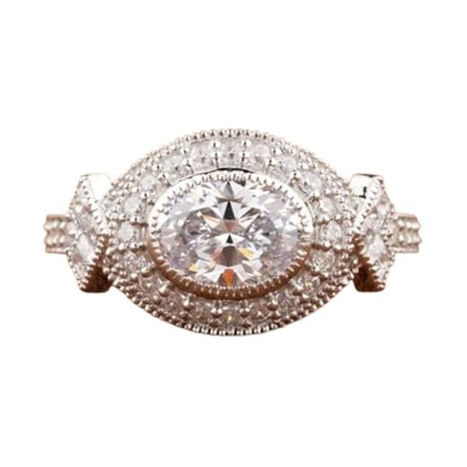 Flower Halo Engagement Ring