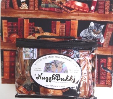 'NUGGLEBUDDY NEW! Moist Heat & Aromatherapy Organic Rice Pack for Microwave. Cold Pack. Adorable Library Cats Fabric. UNSCENTED or SWEET LAVENDER!. See Over 100 Additional 'NuggleBuddy Selections by Searching for NUGGLEBUDDY under "All Departments." (SWEET LAVENDER)