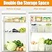 WRENYZK 16PCS Refrigerator Door Organizer , 6 Refrigerator Organizer Box 2 Hanging Storage Container and 8 Refrigerator Dividers, Fridge Side Door Storage Containers for fridge kitchen Fruits Drinks