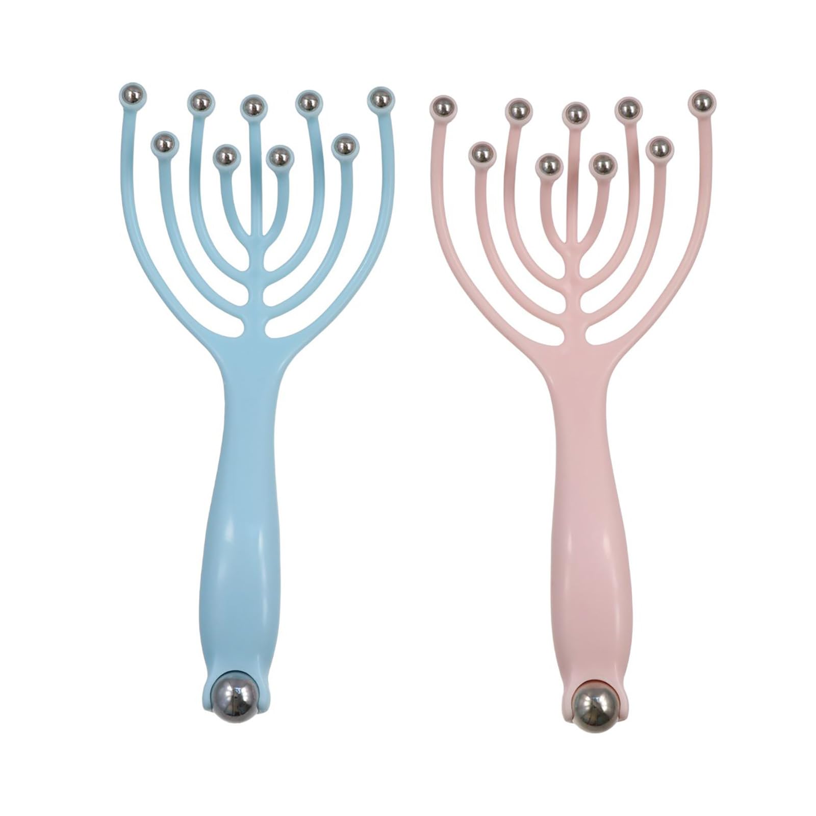 GUEDKIKL 2Pcs Scalp Massager,Handheld Claw Head Massager with Steel Ball Claw Head Grasping Artifact for Deep Relaxation & Stress Reduction in Home Office